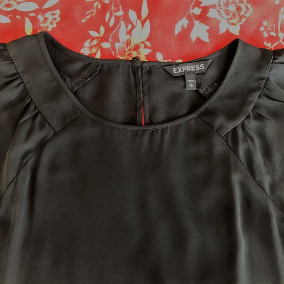 Superb Flutter Sleeve Chiffon-Like Blouse XS from Express - Picture 13 of 16